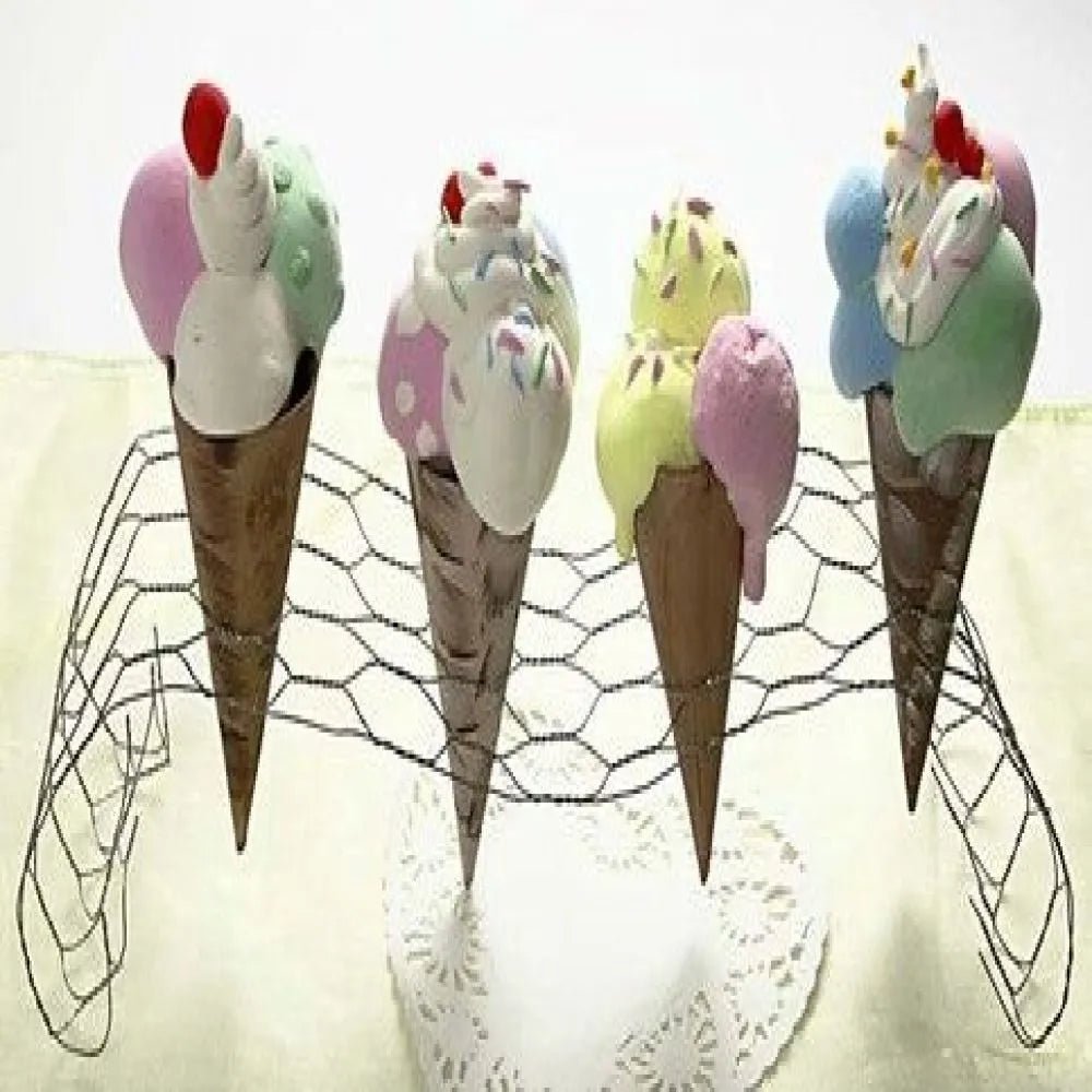 10 x Round Cardboard Cones H:8cm D:4cm Craft Handmade Paper Mache Create/Decorate