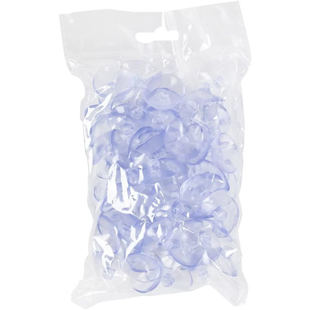 100 x Suction Cup Soft Plastic Hanging Craft Supplies Shelves Storage Boxes