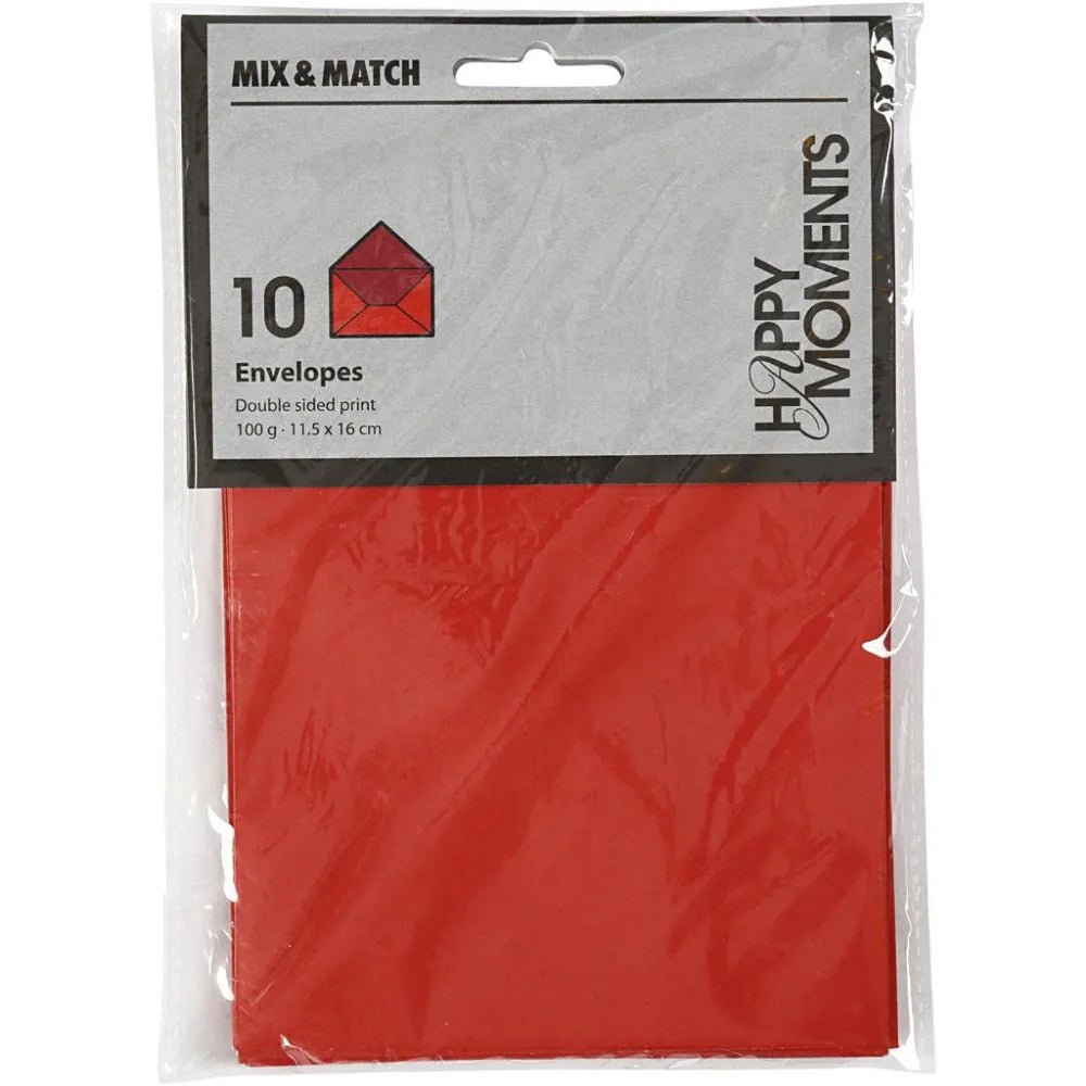 10x Envelopes 11.5x16cm Dual Matching Colours Hammered White Core Confirmation Parties
