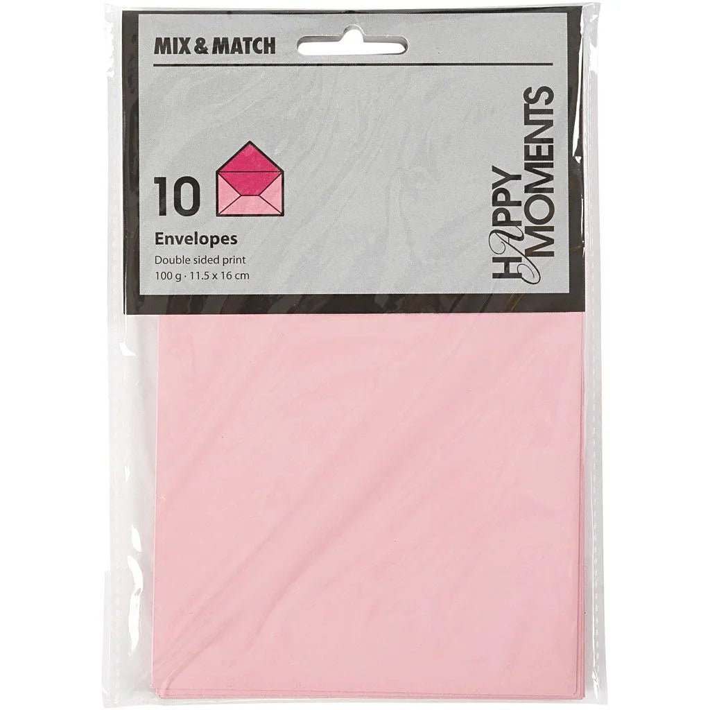 10x Envelopes 11.5x16cm Dual Matching Colours Hammered White Core Confirmation Parties