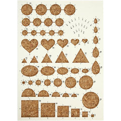 Quilling Board Cork 21x15cm Make Assorted Shapes Hearts/Circles/Squares/Teardrop