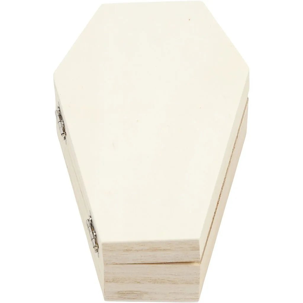 18cm Spooky Halloween Coffin with magnetic lock Decoration Crafts Plywood