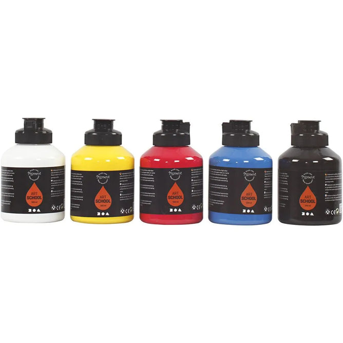 500ml Thick Semi-Glossy Acrylic Art Water-Based High Pigment Load Good Colour Fastness