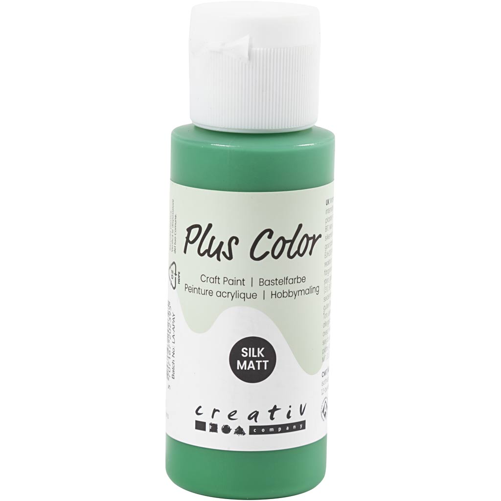 Plus Color Craft Paint 60ml Bottle Brilliant Green Water Based Acrylic