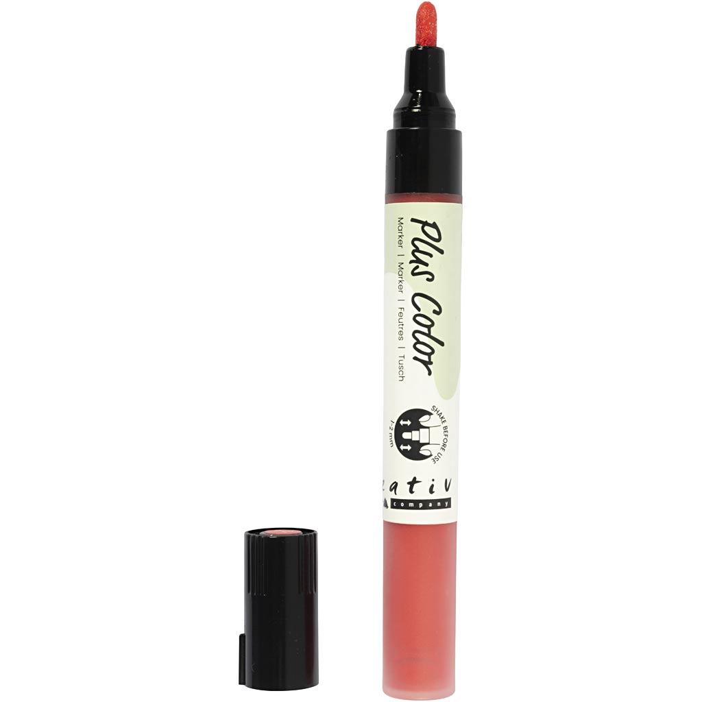 Plus Color Marker 14.5cm Line 1-2mm 5.5ml Crimson Red Water Based Acrylic