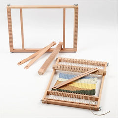Indian Weaving Loom Wooden American 3 Shuttles Easy Kit Instructions 28 x 39 cm