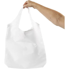 White Foldable Shopping Bag 37x37 cm Plain Polyester Washable Decorative Crafts