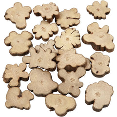 Wood Mix 15-40mm 5mm 230g Christmas Crafts Holiday Decorations