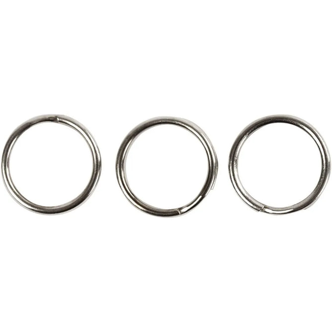 100 x Metal 12mm Large Split Ring For Key Chains Christmas Hanging Decoration