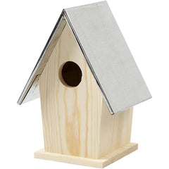 Bird Box Removable Zinc Roof 13,5x11x19cm 32mm Pine