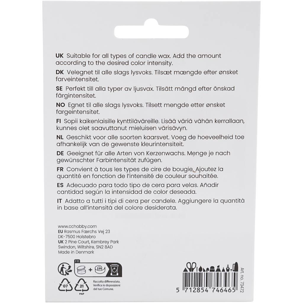 5g Yellow Universal Candle Dye Flakes - Concentrated Color Pigments for Soy Wax, Paraffin & Candle Making - Home - Crafts