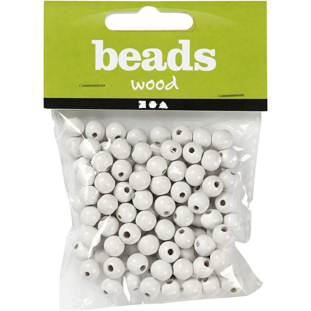 80 x Wooden Beads Assorted Colours Round Jewellery Making Supplies Crafts 2mm