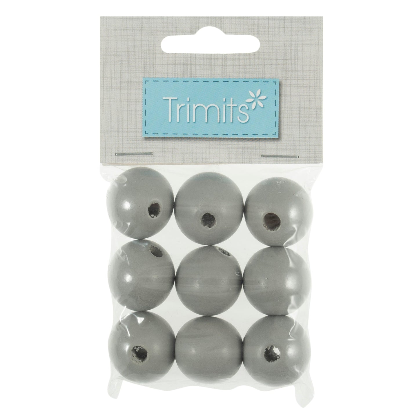 9 x Safe Premium Wooden Beads 25mm Round - Macramé Jewellery Making Supplies Crafts