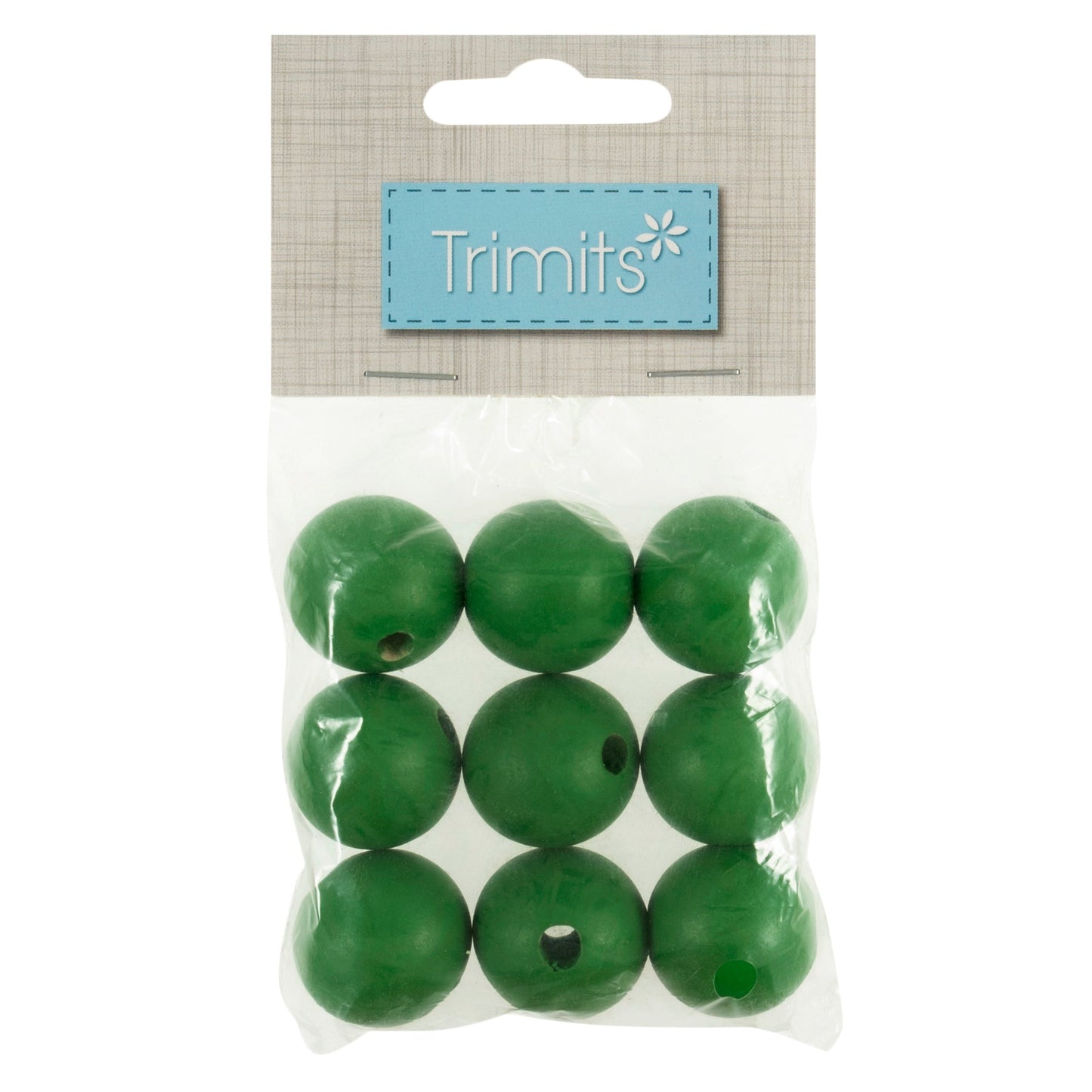 9 x Safe Premium Wooden Beads 25mm Round - Macramé Jewellery Making Supplies Crafts