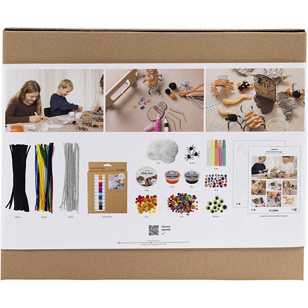 All-in-One Large Group Halloween Craft Kit - Supplies for 10-12 People to Make Spider Web & Tombstone Decor