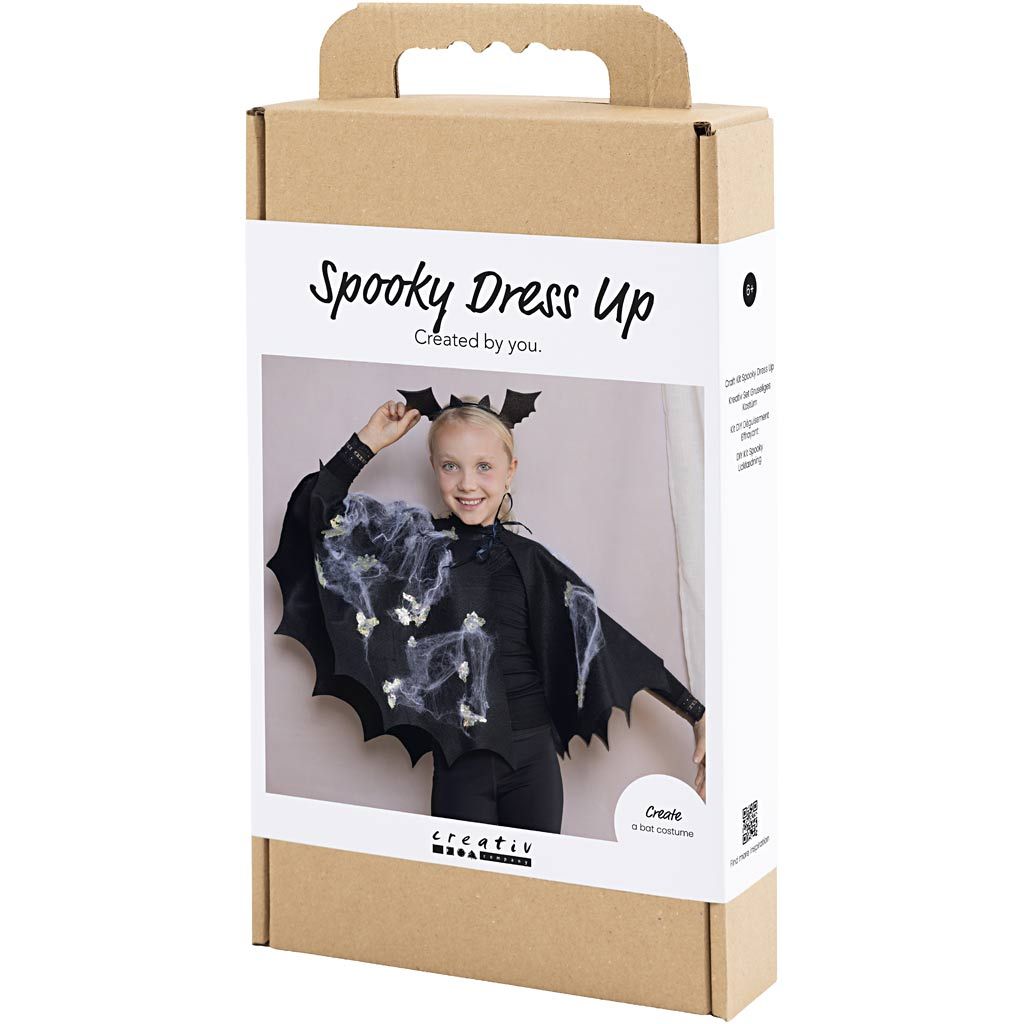 All - in - One Bat Costume Craft Kit for Kids - Create DIY Halloween & Carnival Costume with Cape & Headband - Home - Crafts