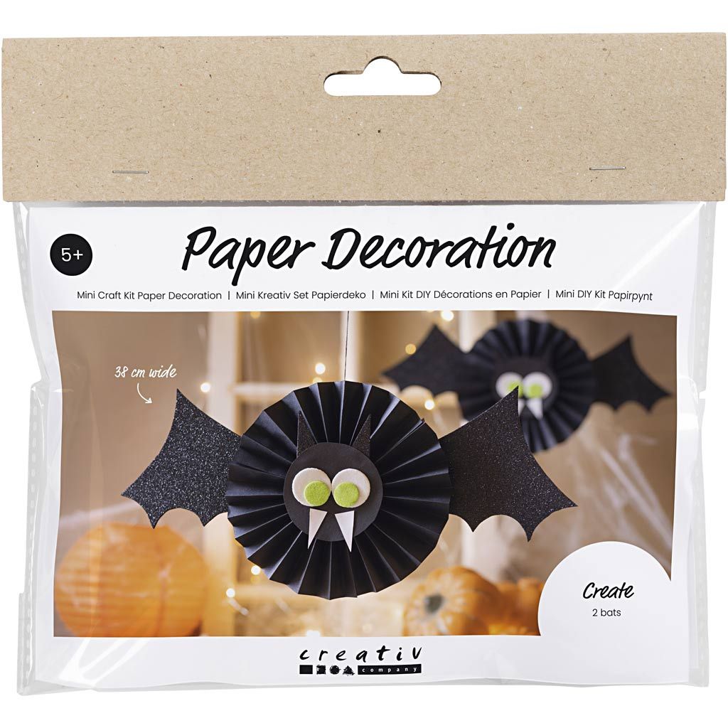 All - in - One Bat Halloween Craft Kit for Kids - Create 2 Spooky Bat Decorations with EVA Foam & Cardboard - Home - Crafts