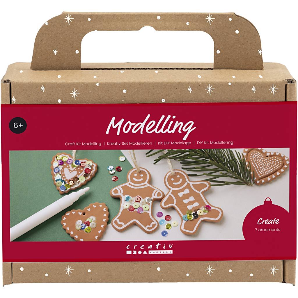 All - in - One Christmas Cookie Decorating Kit for Kids - Create Silk Clay Ornaments with Sequins & Markers - Home - Crafts