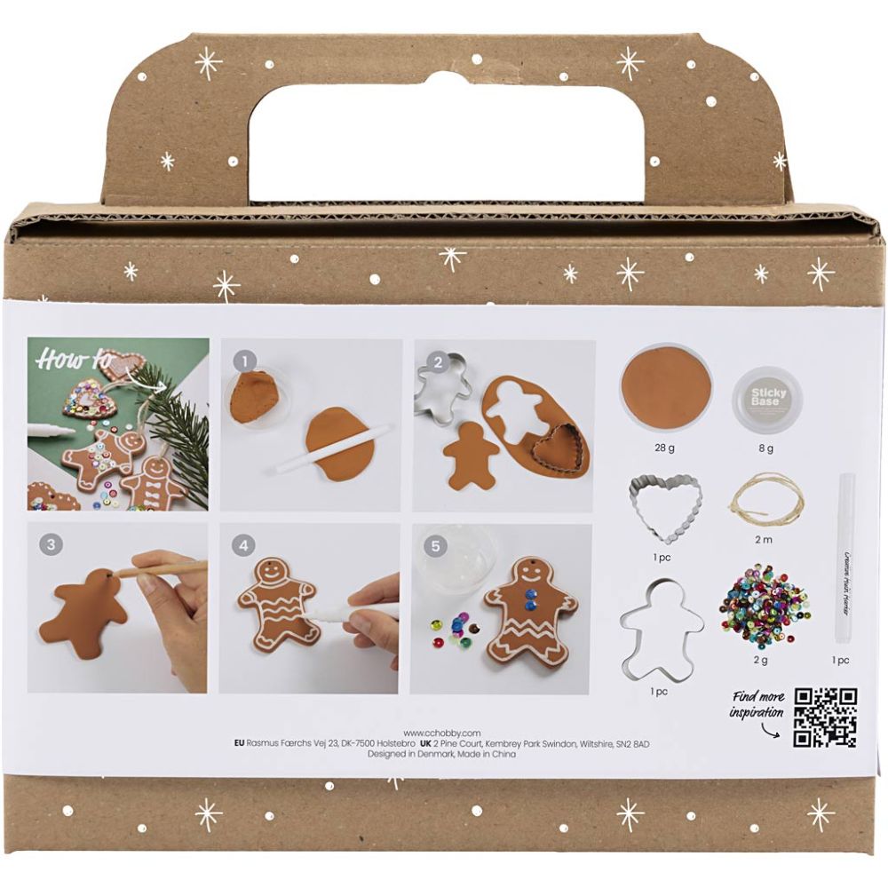 All - in - One Christmas Cookie Decorating Kit for Kids - Create Silk Clay Ornaments with Sequins & Markers - Home - Crafts