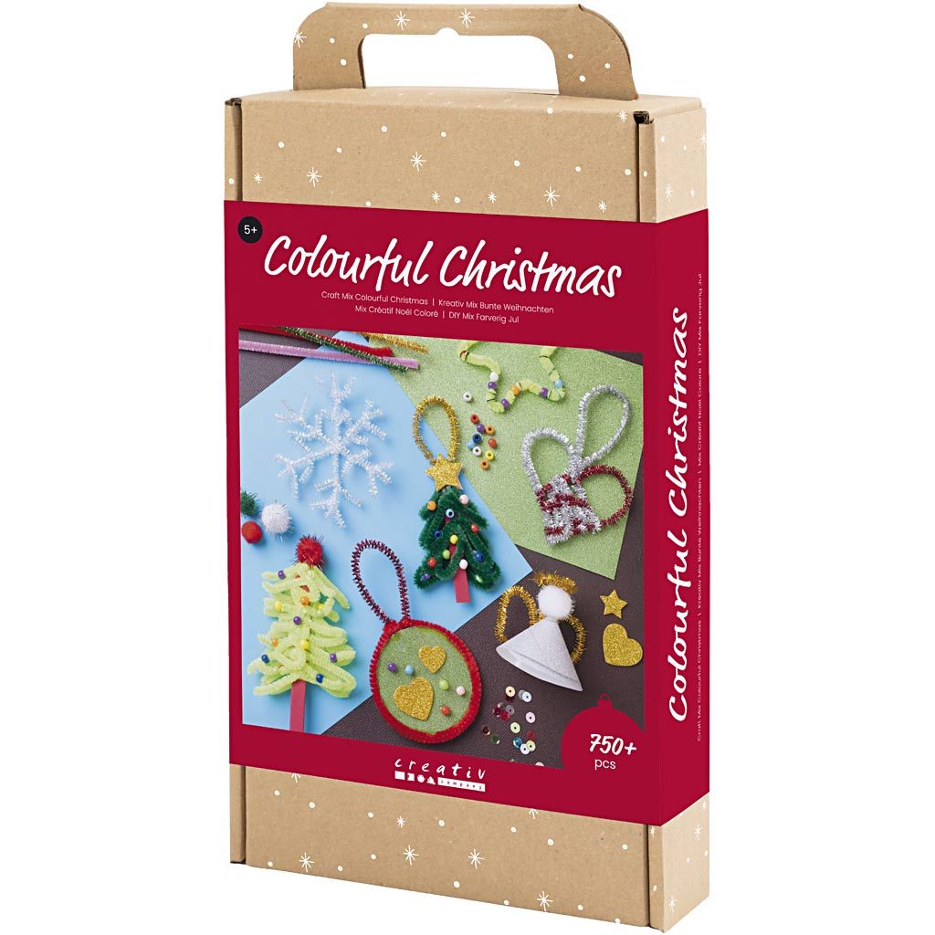 All - in - One Christmas Decoration Craft Kit for Kids - Make DIY Ornaments with Pipe Cleaners & Pom - Poms - Home - Crafts