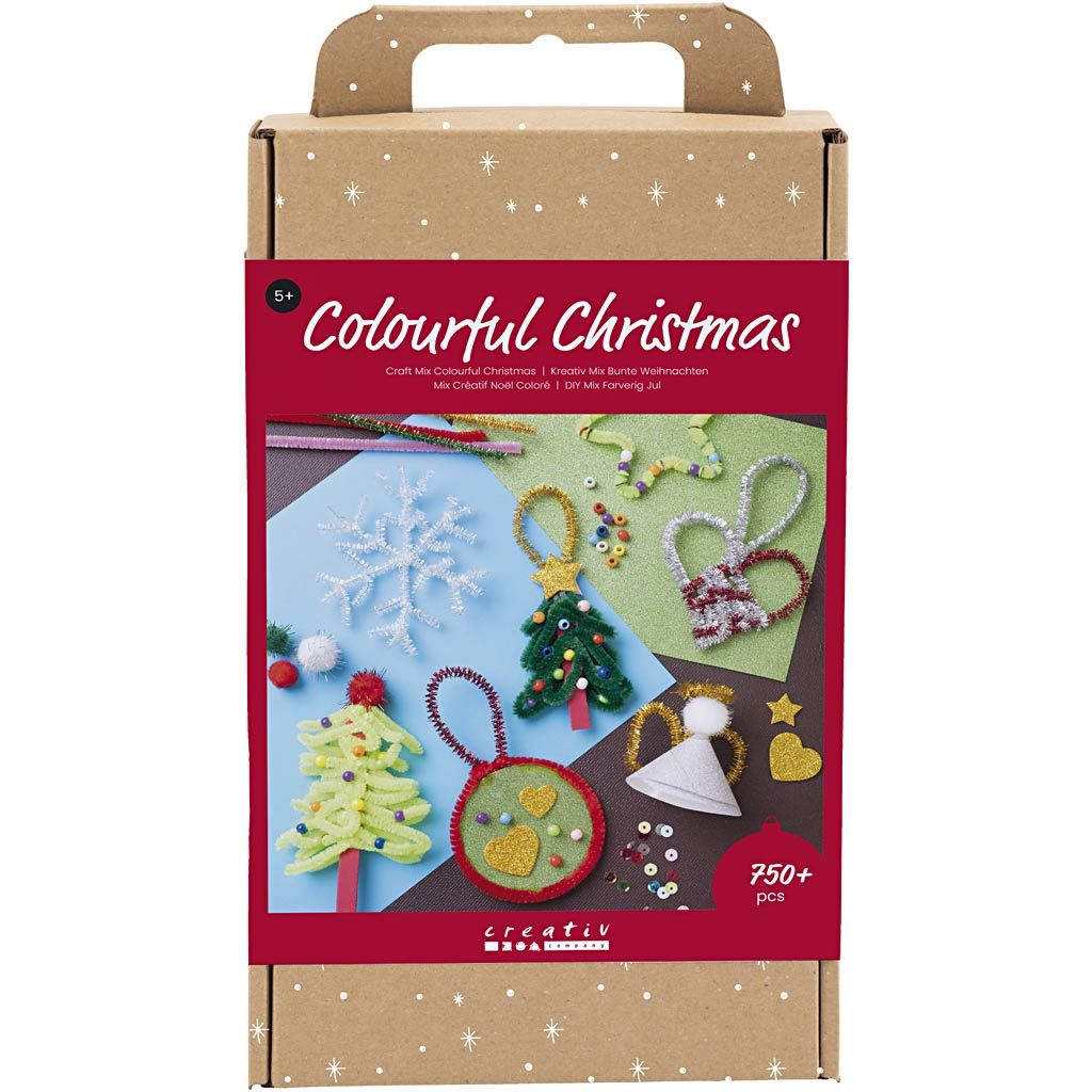 All - in - One Christmas Decoration Craft Kit for Kids - Make DIY Ornaments with Pipe Cleaners & Pom - Poms - Home - Crafts