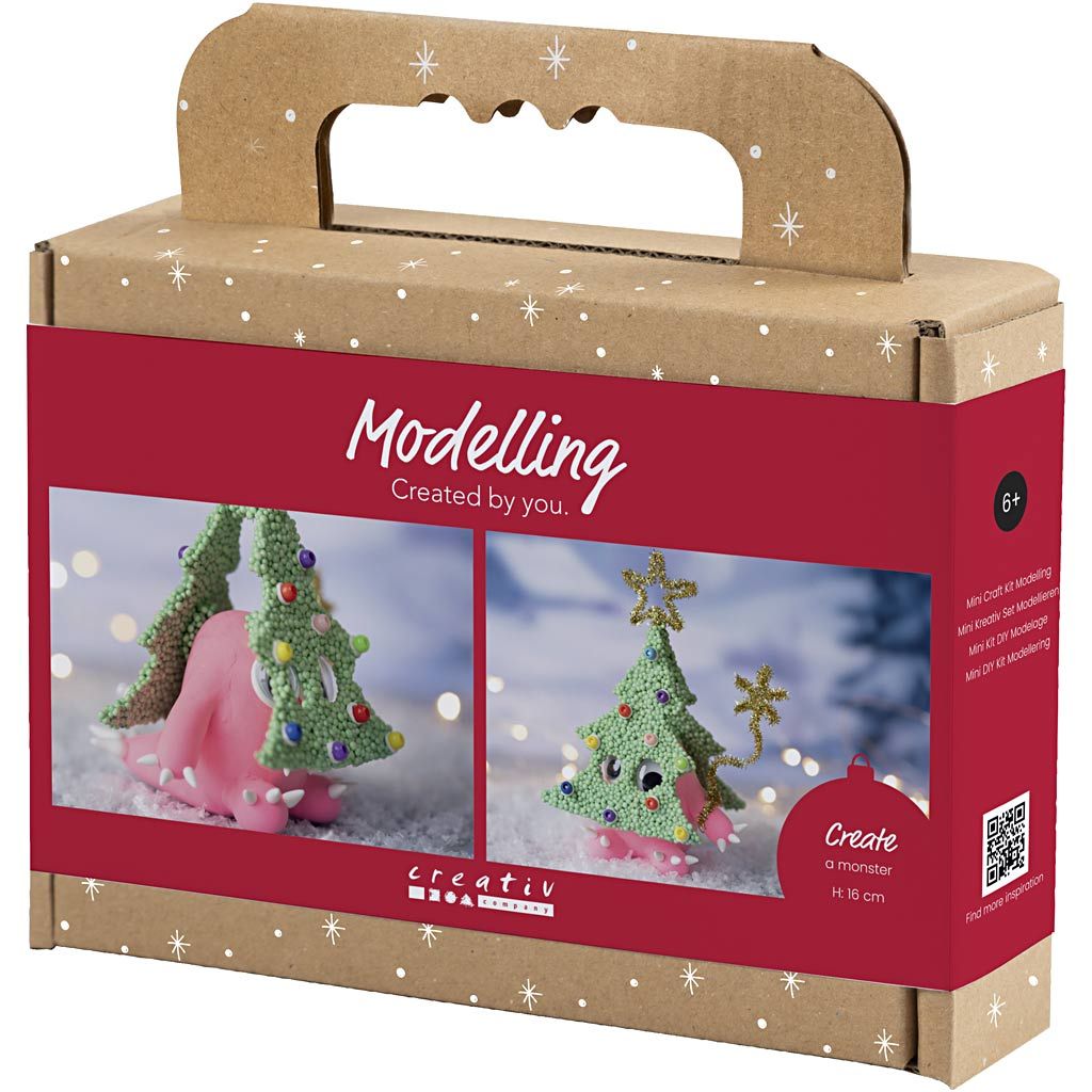 All - in - One Christmas Monster Craft Kit - Create Adorable Clay Figures with Polystyrene Body & Googly Eyes - Home - Crafts