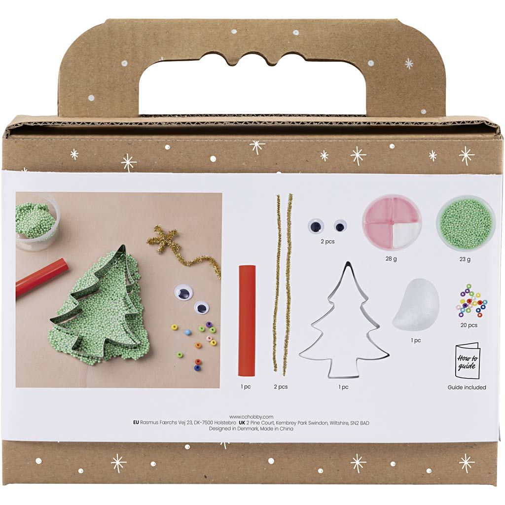 All - in - One Christmas Monster Craft Kit - Create Adorable Clay Figures with Polystyrene Body & Googly Eyes - Home - Crafts