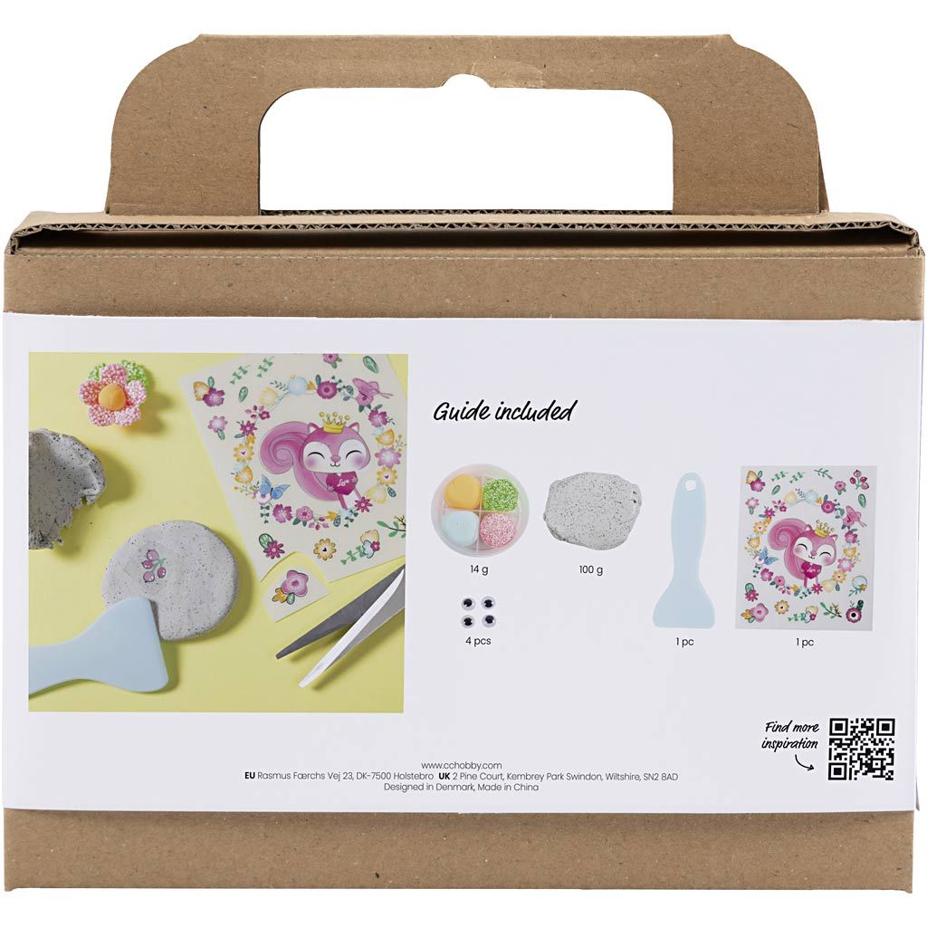 All - in - One Decorative Stone Craft Kit for Kids - Shape & Decorate with Stone Clay & Rub - On Stickers - Home - Crafts