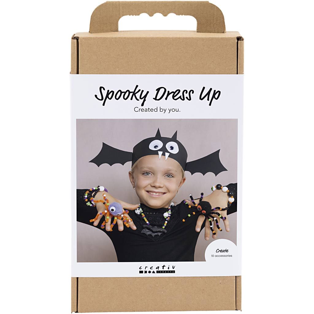 All - in - One Halloween Accessory Craft Kit for Kids - Create 10 Spooky Hats & Jewelry with Googly Eyes & Clay - Home - Crafts