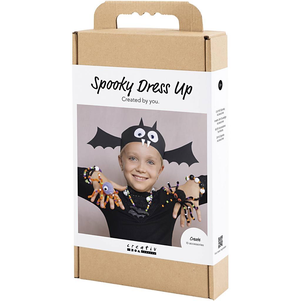 All - in - One Halloween Accessory Craft Kit for Kids - Create 10 Spooky Hats & Jewelry with Googly Eyes & Clay - Home - Crafts