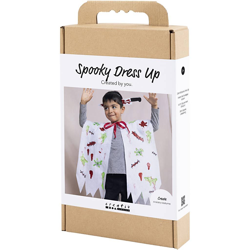 All - in - One Halloween Costume Craft Kit for Kids - Create a Glittery Cape & Headband with Spiders & Glitter Clay - Home - Crafts
