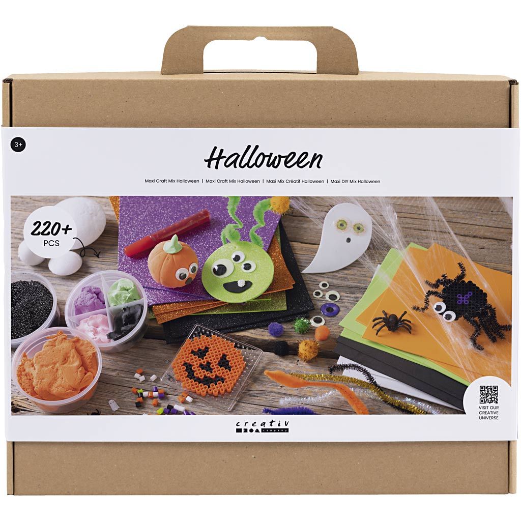 All - in - One Halloween Decorations Craft Kit for Kids - Create Spooky Ghosts, Spiders & Pumpkins with 15+ Materials - Home - Crafts
