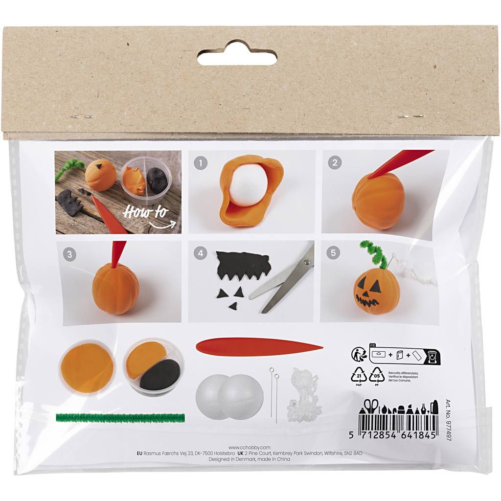 All - in - One Halloween Figure Craft Kit - Create Spooky Clay Characters with Chenille & String - Home - Crafts