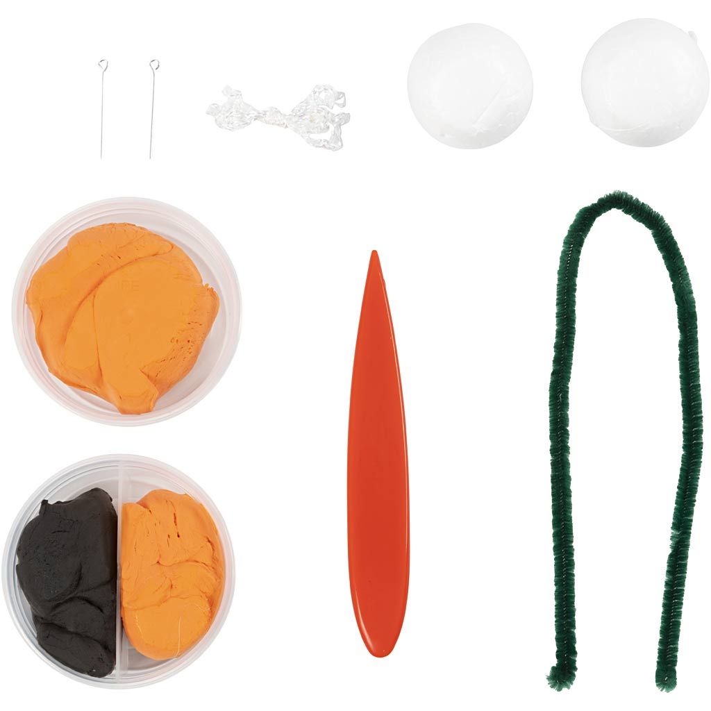 All - in - One Halloween Figure Craft Kit - Create Spooky Clay Characters with Chenille & String - Home - Crafts
