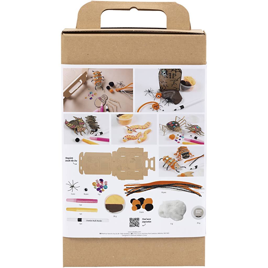 All - in - One Halloween Graveyard Craft Kit for Kids - Build a Spooky Scene with Silk Clay Insects & Tombstones - Home - Crafts