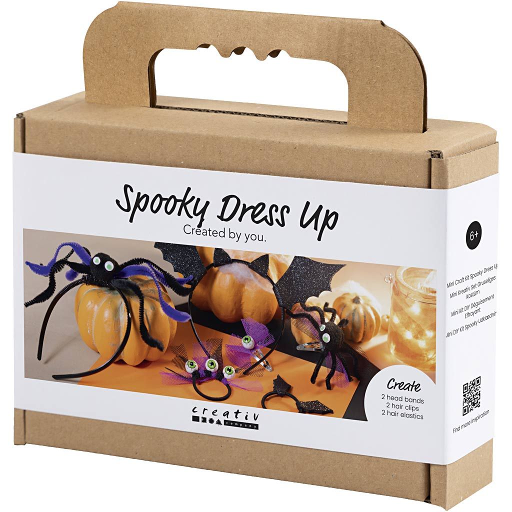 All - in - One Halloween Hair Accessory Kit for Kids - Make Spider & Bat Headbands with Glitter Foam - Home - Crafts