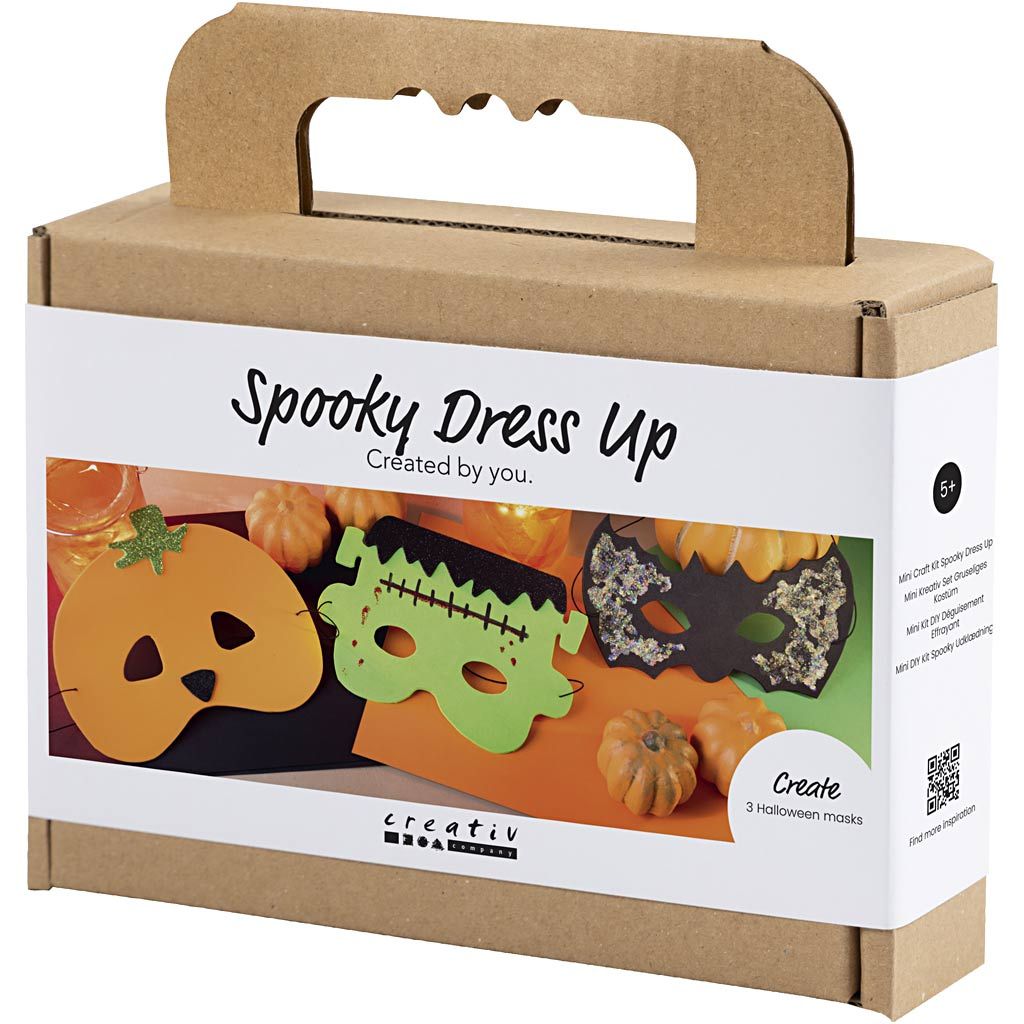 All - in - One Halloween Mask Making Kit for Kids - Create 3 DIY Masks with Glitter Clay & EVA Foam - Home - Crafts