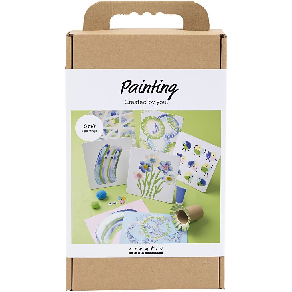 All - in - One Kids Painting Techniques Kit - Explore 5 Unique Art Methods with Balloons & Scrapers - Home - Crafts
