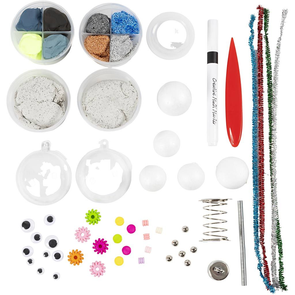 All - In - One Robot Making Kit for Kids - Includes Clay, Beads, Googly Eyes & More - Home - Crafts