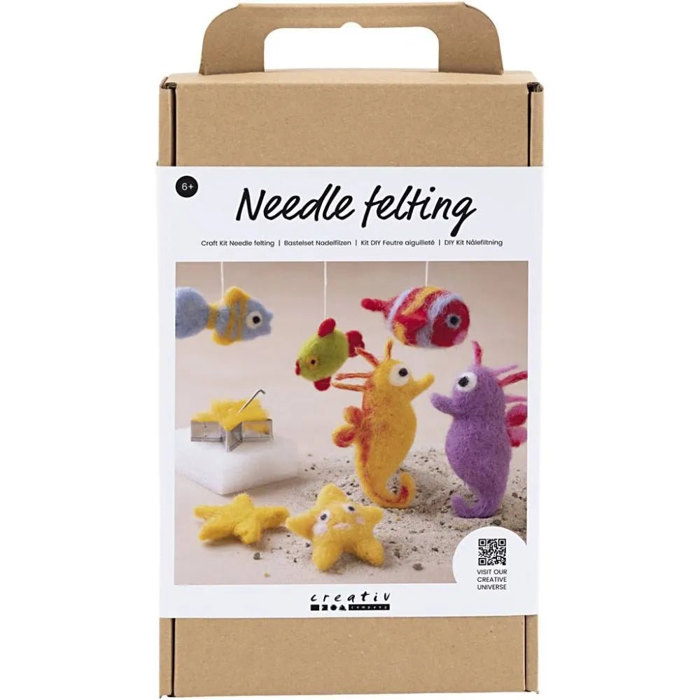 Animals In Water Needle Felting Starter Craft Kit Full Craft Kit - All Materials Instructions Included