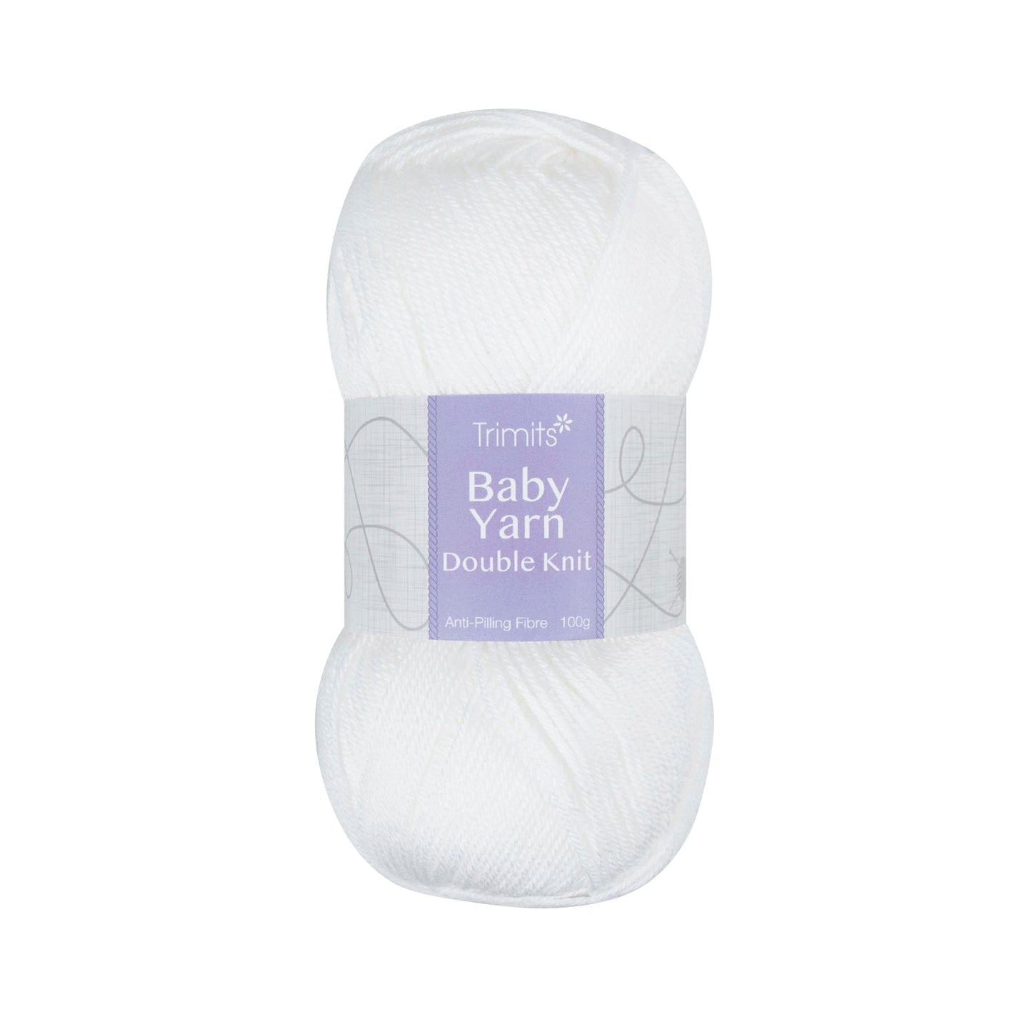 Baby DK Yarn Trimits White for Baby Patterns - 300m Anti - Pilling Acrylic Baby Yarn (OEKO - TEX Certified) - Home - Crafts