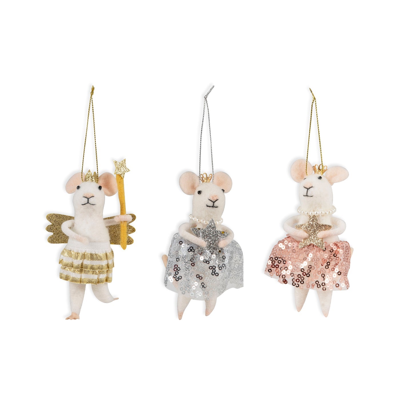 Ballerina Mice Trio Needle Felting Crafting Kit Cute Decorations Beginner Friendly
