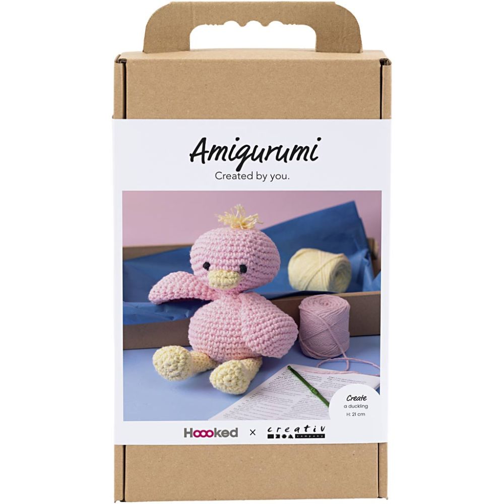 Beginner's Amigurumi Duckling Kit - Eco - Friendly Crochet Craft with Recycled Cotton - Home - Crafts