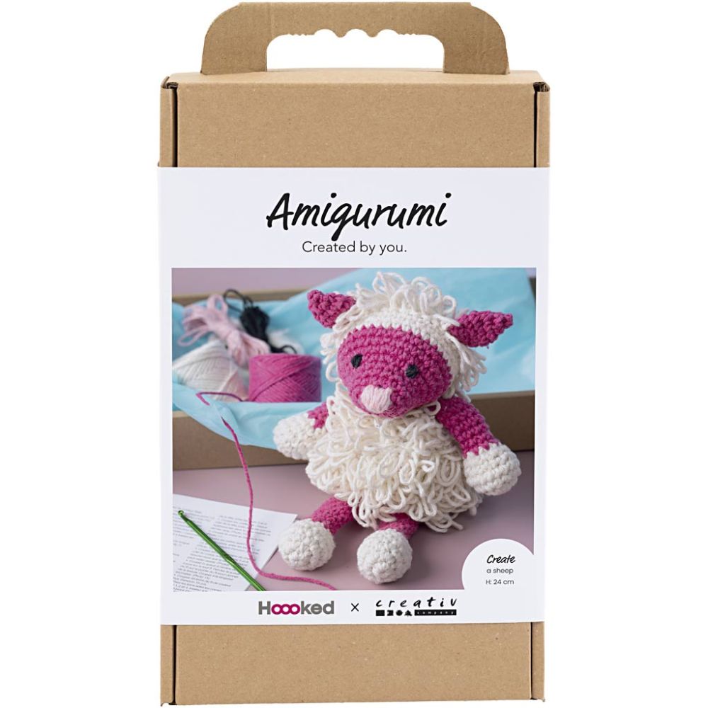 Beginner's Amigurumi Sheep Kit - Eco - Friendly Crochet Craft with Recycled Cotton - Home - Crafts
