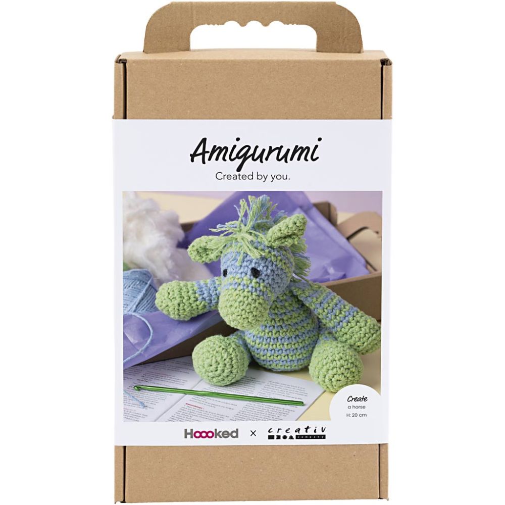 Beginner's Amigurumi Zebra Kit - Eco - Friendly Crochet Craft with Recycled Cotton - Home - Crafts