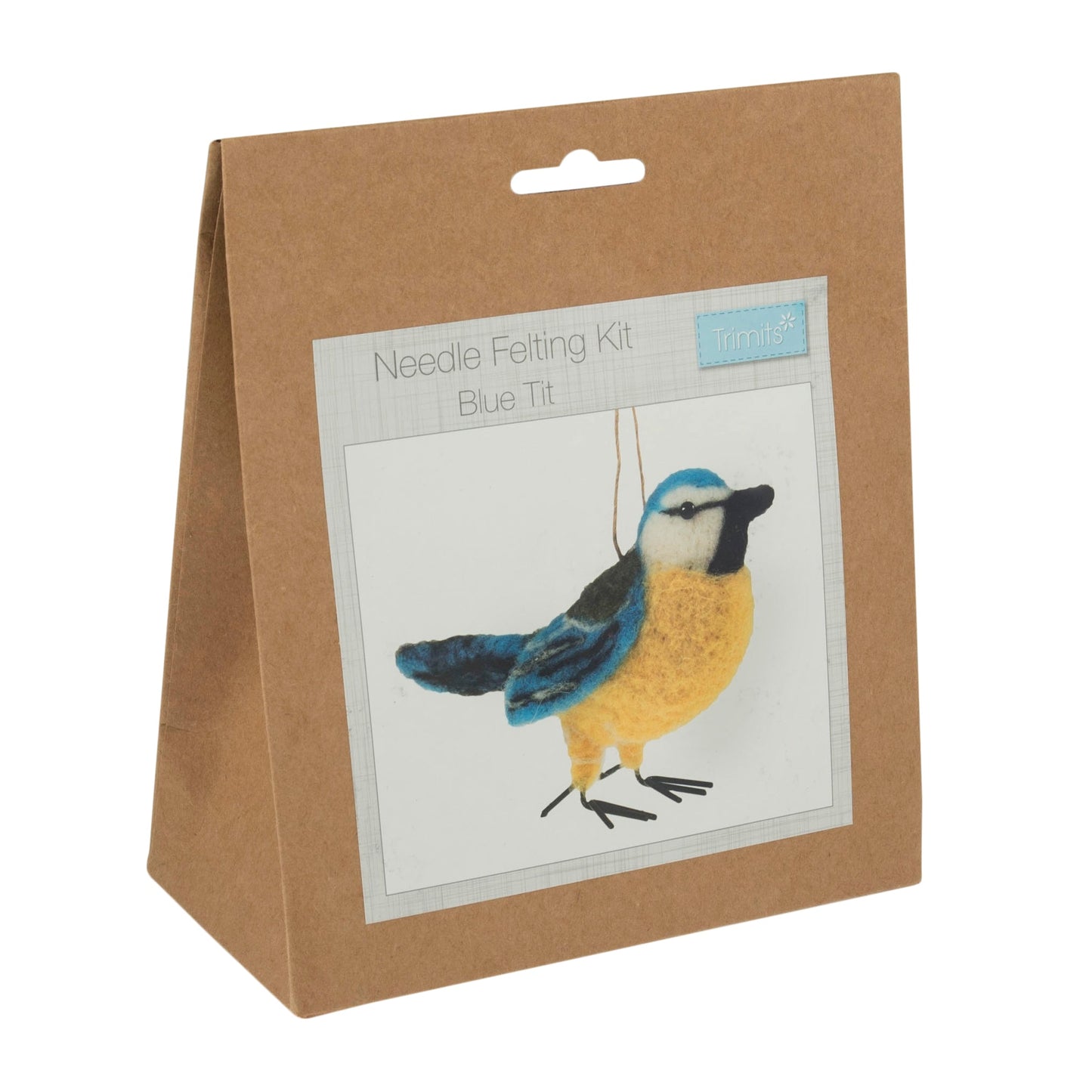 Blue Tit Needle Felting Crafting Kit Cute Decorations Toys Beginner Friendly