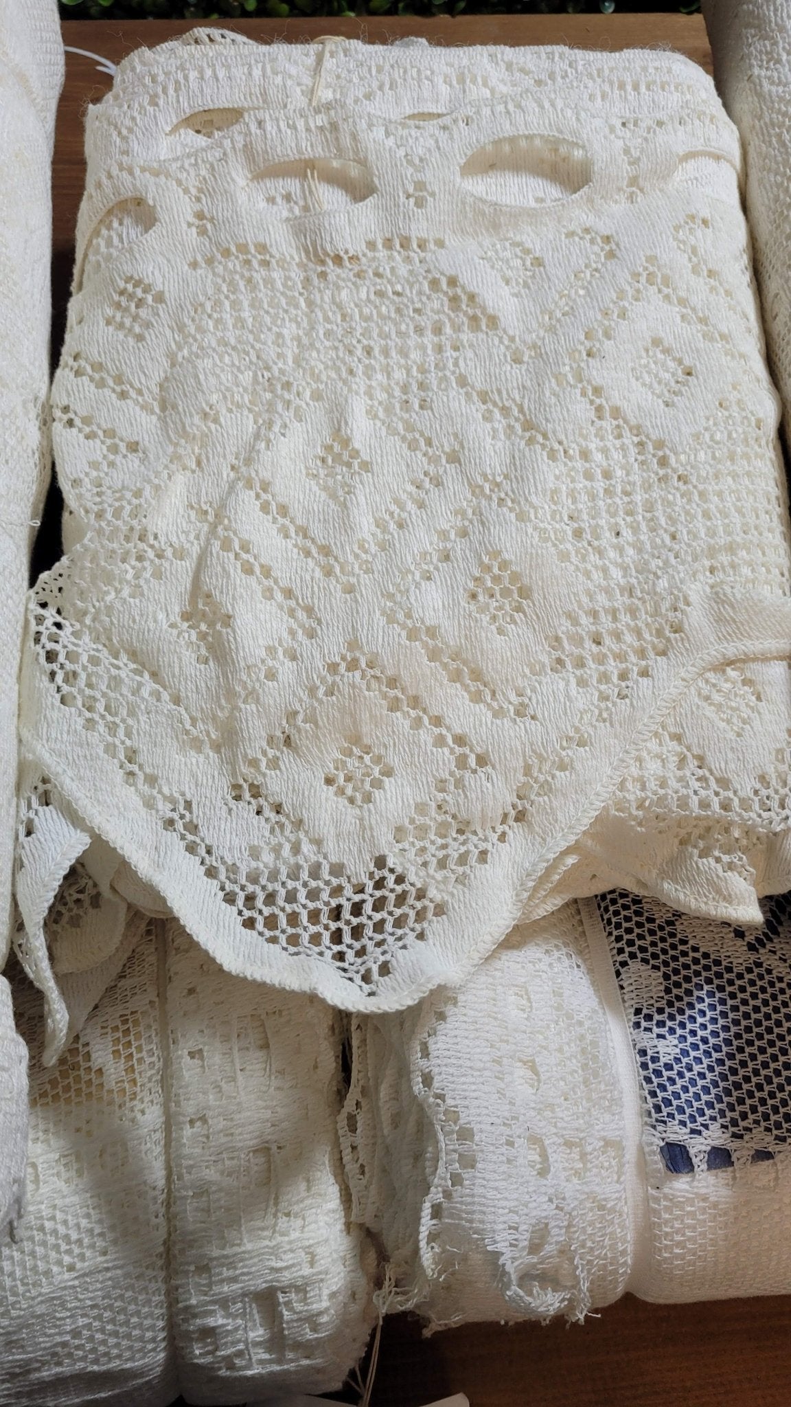 Cafe Curtains 95% Cotton Nottingham Lace Manufactured Rare Find Job Lot CLEARANCE - Home - Crafts
