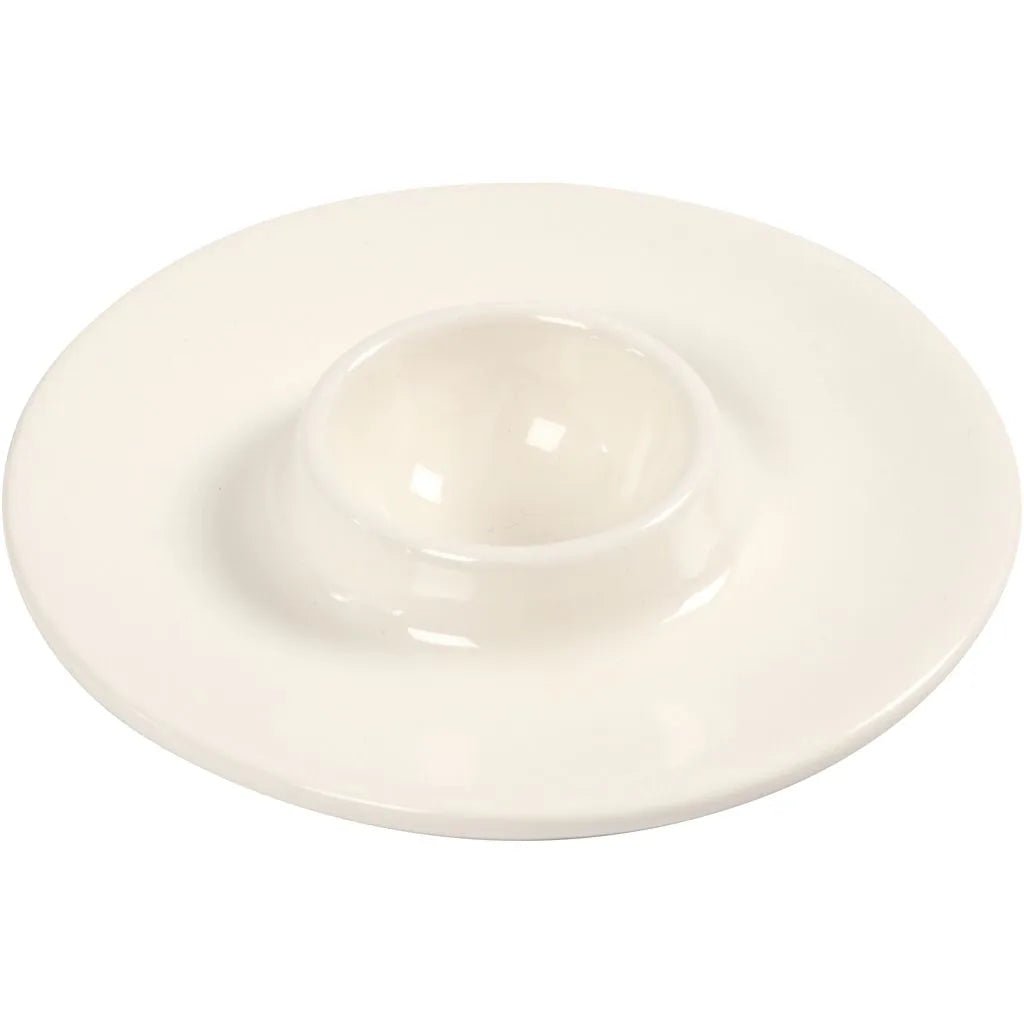 Ceramic Egg Holder Cup Tableware Decoration Crafts H: 9.8cm x 3.9 cm