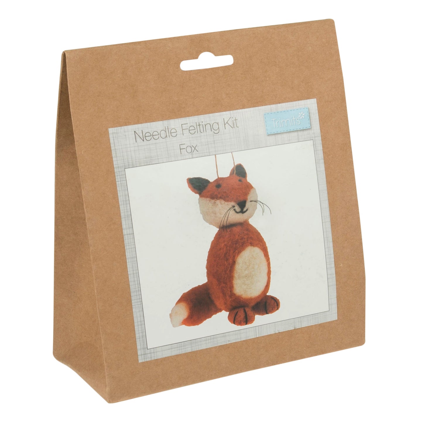Christmas Fox Needle Felting Crafting Kit Cute Decorations Toys Beginner Friendly