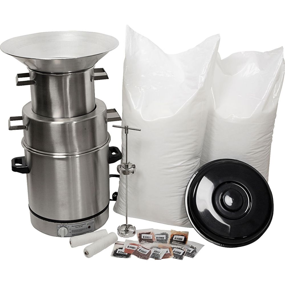 Complete Taper Candle Dipping Kit - Includes Wax Melter, Paraffin, Dyes & Dipping Rings - Home - Crafts